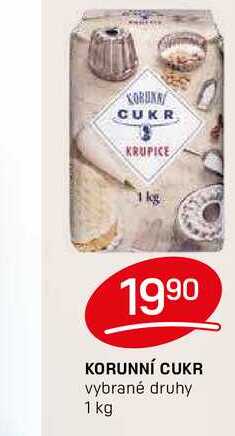 KORUNNÍ CUKR vybrané druhy 1 kg 