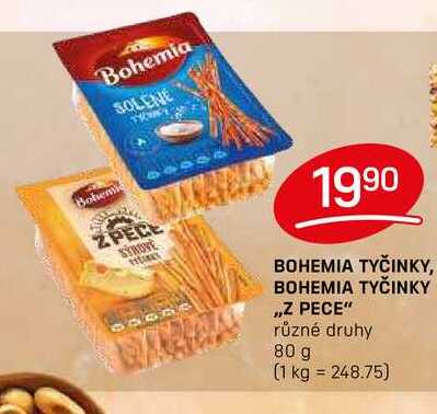 BOHEMIA TYČINKY ,,Z PECE" různé druhy 80 g 