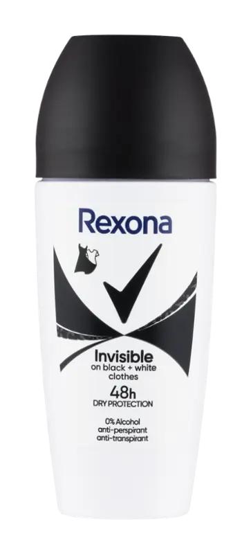 Rexona Antiperspirant roll-on pro ženy Invisible Black & White, 50 ml