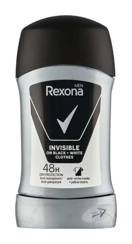 Rexona Antiperspirant tuhý pro muže Invisible on Black+White clothes, 50 ml