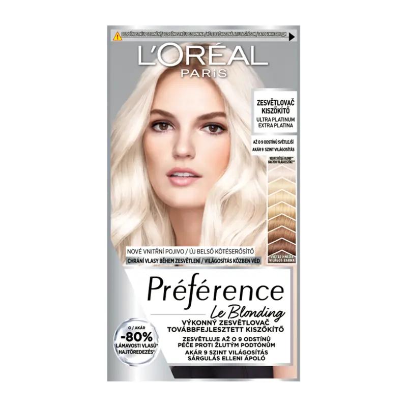 L'Oréal Barva na vlasy Preference Ultra Platinum Zesvětlovač, 1 ks