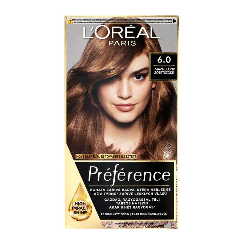 L'Oréal Barva na vlasy Préférence 6.0 tmavá blond, 1 ks