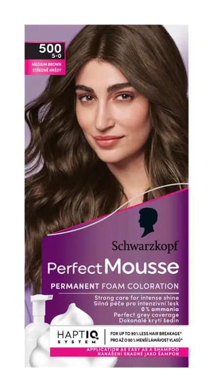 Schwarzkopf Barva na vlasy Perfect Mousse 500 (5-0) středně hnědá