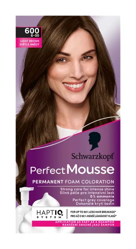 Schwarzkopf Barva na vlasy Perfect Mousse 600 (6-00) světle hnědá, 1 ks