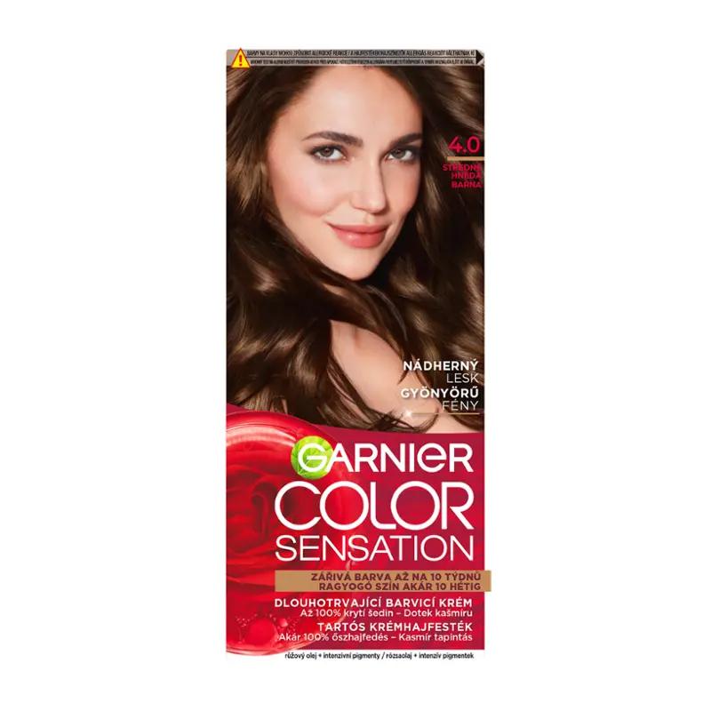 Garnier Barva na vlasy Color Sensation 4.0 středně hnědá, 1 ks