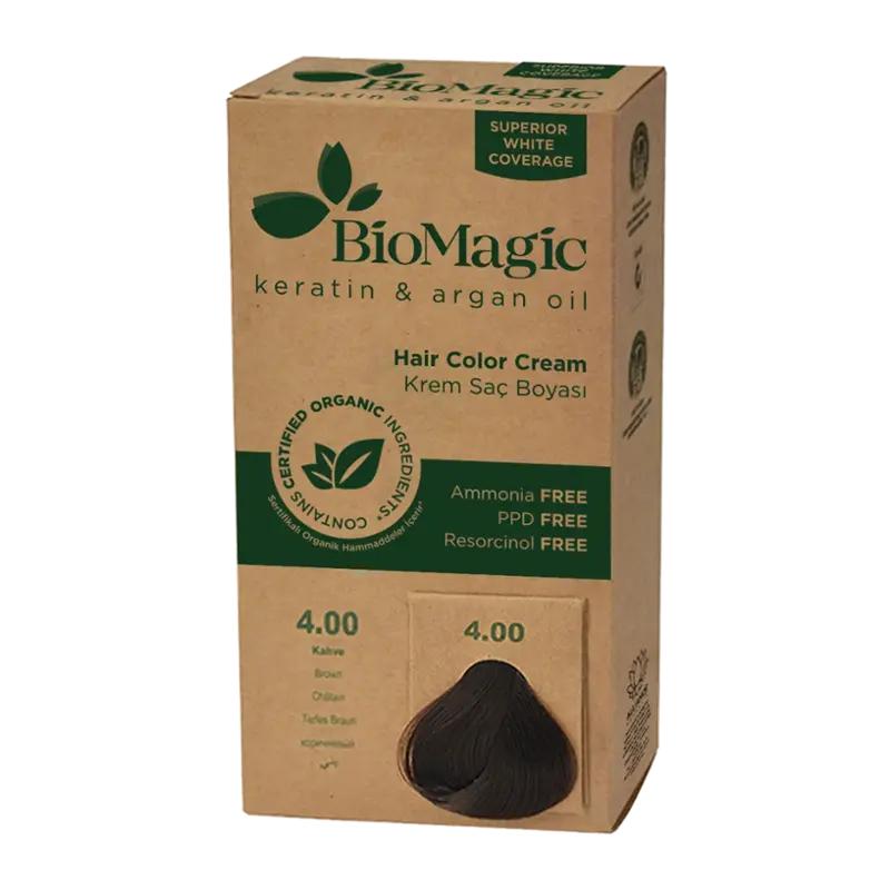 BioMagic Barva na vlasy Color Cream 4.00 Brown, 1 ks