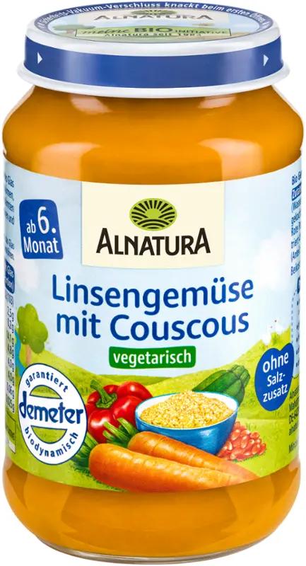 Alnatura BIO Příkrm kuskus s čočkou, 190 g