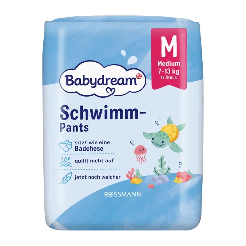 Babydream Plenkové kalhotky do vody 7 - 13 kg, vel. M, 12 ks