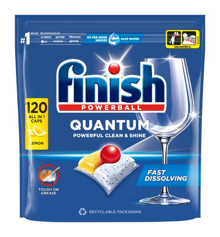 Finish Tablety do myčky Quantum All in 1 Lemon Sparkle, 120 ks