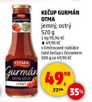 KEČUP GURMÁN OTMA jemný, 520 g