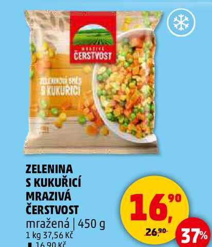 ZELENINA S KUKUŘICÍ MRAZIVÁ ČERSTVOST mražená, 450 g 