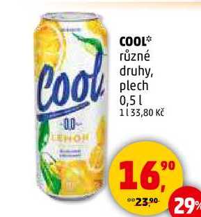 COOL různé druhy, plech, 0,5 l