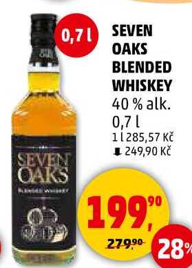 SEVEN OAKS BLENDED WHISKEY SEVEN OAKS 40% alk., 0,7 l