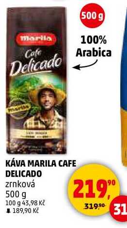 KÁVA MARILA CAFE DELICADO zrnková, 500 g