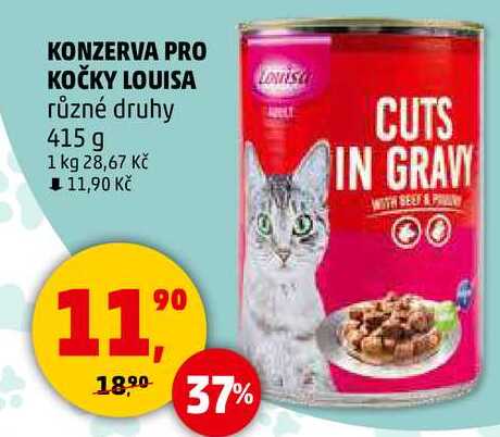 KONZERVA PRO KOČKY LOUISA různé druhy, 415 g 