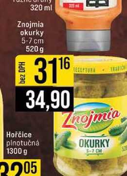 Znojmia okurky 5-7 cm 520 g 