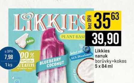 Likkies nanuk borůvky+kokos 5 x 84 ml