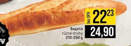 Bageta různé druhy 210-250 g 