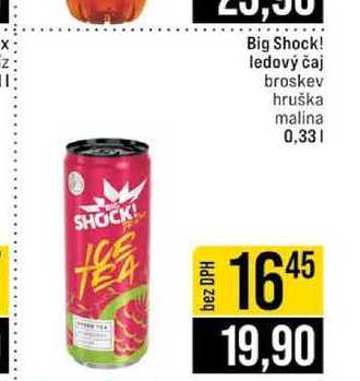 Big Shock! ledový čaj broskev hruška malina 0,33l