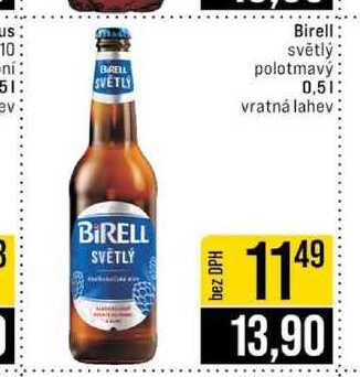 Birell světlý polotmavý 0,5l