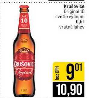 Krušovice Original 10 světlé výčepní 0,5l 