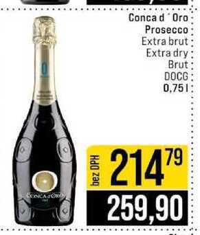 Conca d'Oro Prosecco Extra brut Extra dry Brut DOCG 0,75l