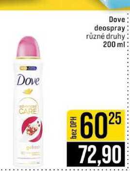 Dove deospray různé druhy 200 ml 