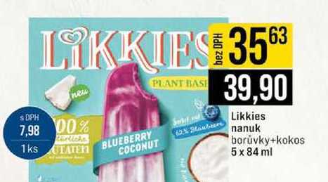 Likkies nanuk borůvky+kokos 5 x 84 ml 