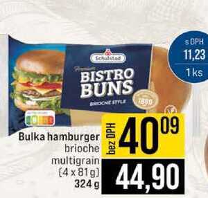 Bulka hamburger brioche multigrain (4x81 g) 324 g 