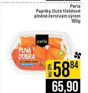 Perla Papriky žluté třešňové piněné čerstvým sýrem 150g 