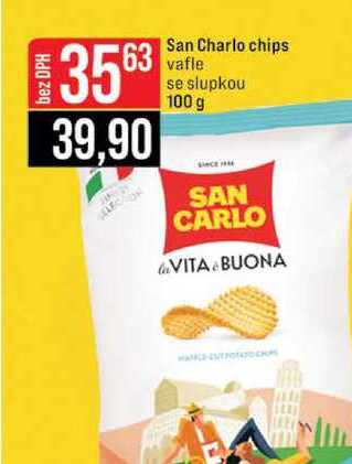 San Charlo chips vafle se slupkou 100 g 
