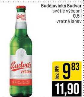 Budějovický Budvar světlé výčepní 0,5l