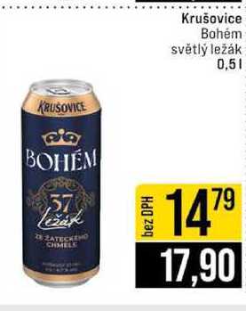 Krušovice Bohém světlý ležák 0,5l