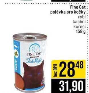 Fine Cat polévka pro kočky rybí kachni kuřecí 158 g