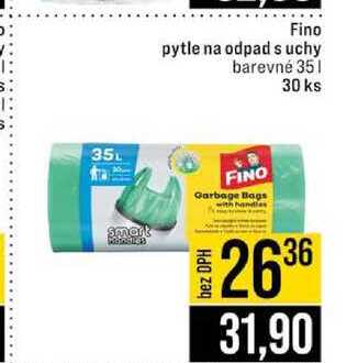 Fino pytle na odpad s uchy barevné 35l 30 ks