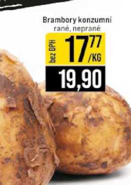 Brambory konzumní rané, neprané 1kg