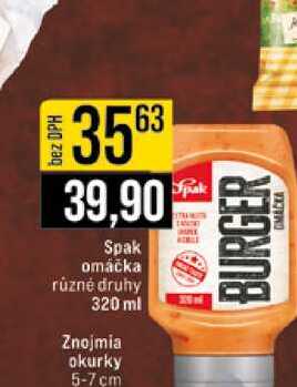 Spak omáčka různé druhy 320 ml