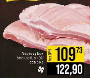 Vepřový bok bez kosti s kůží cca 5 kg 