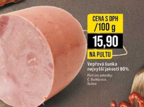 Vepřová šunka nejvyšší jakosti 90% 100g