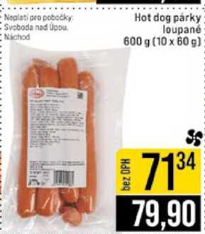Hot dog párky loupané 600 g 10 x 60 g