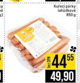 Kuřecí párky lahůdkové 850 g 