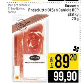 Busseto Prosciutto Di San Daniele DOP plátky 70g