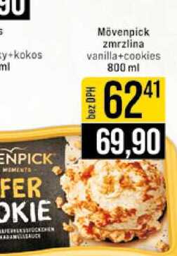 Mövenpick zmrzlina vanilla+cookies 800 ml 