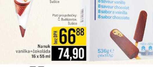 Nanuk vanilka+čokoláda 16 x 55 ml