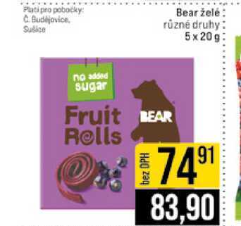 Bear želé různé druhy 5x20g