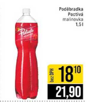 Poděbradka Poctivá malinovka 1,5l