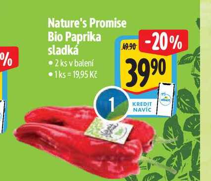 Nature's Promise Bio Paprika sladká  2 ks 