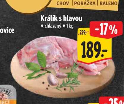  Králík s hlavou  1 kg