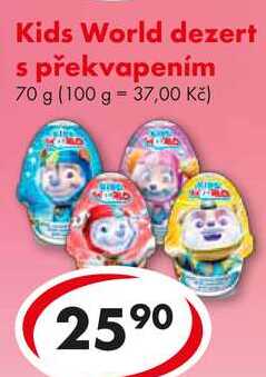 Kids World dezert s překvapením, 70 g