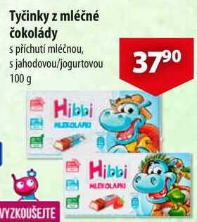 Tyčinky z mléčné čokolády, 100 g
